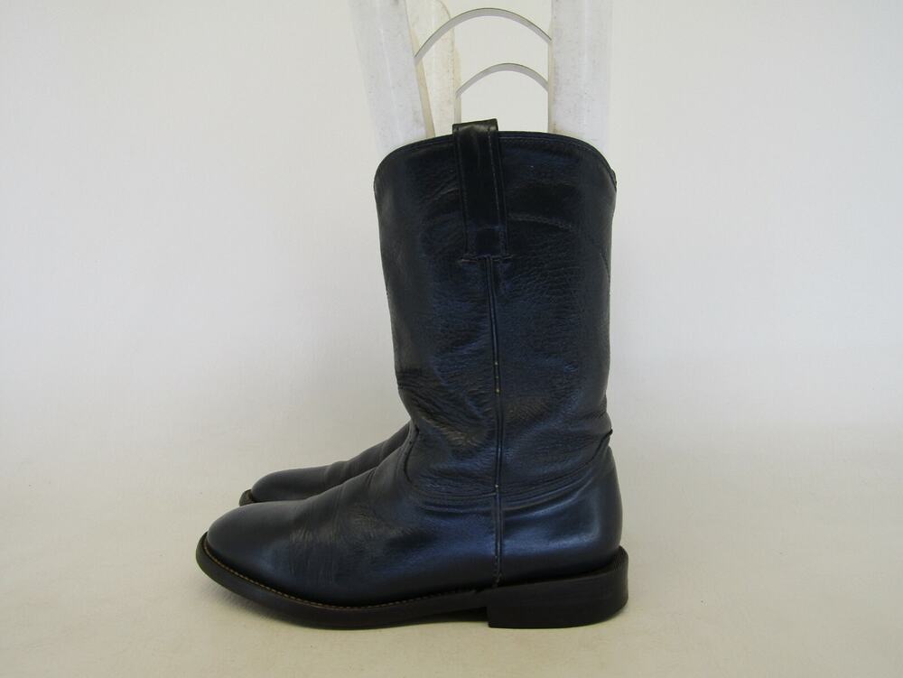 Cowtown Womens Size 5.5 M Blue Leather Roper Cowboy Western Boots